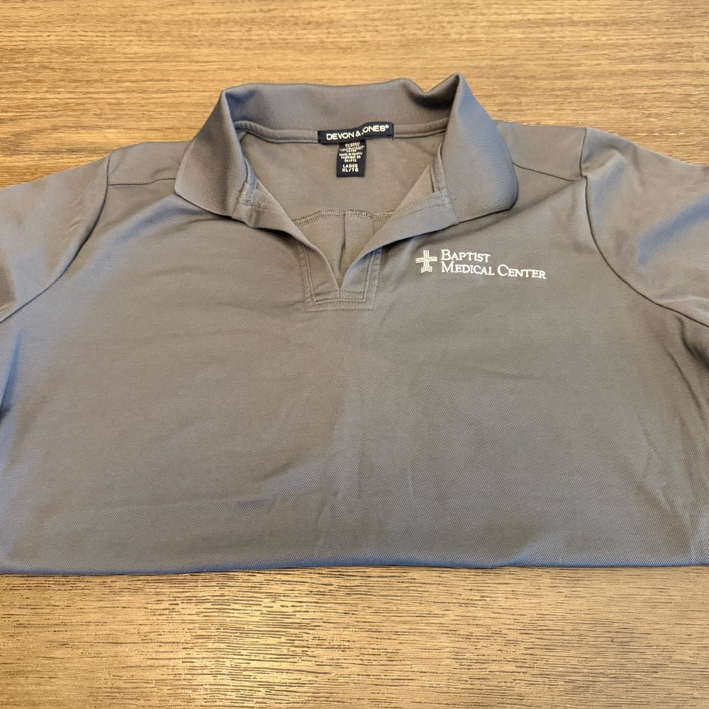 Gray Polo Shirt with Logo